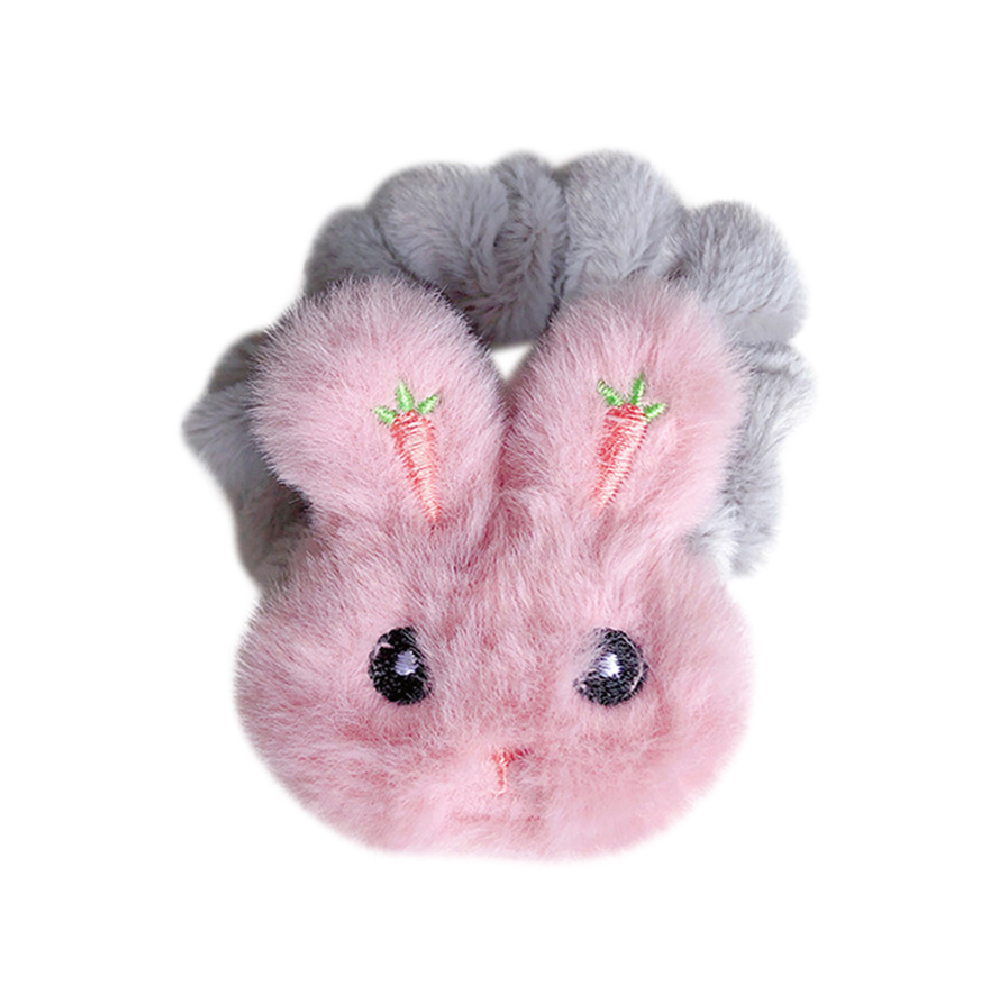 

Korean Women Hair Rope Cute Rabbit Plush Elastic Ponytail Holder Scrunchies, 501 Original
