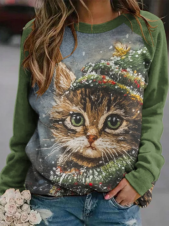 Light up cat christmas sweater walmart best sale