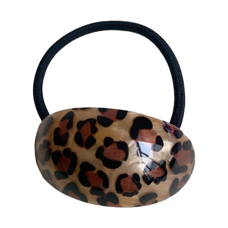 Retro Women’s Flower Bow Knot Leopard Acetic Acid Sheets Inlay Rhinestones Hair Tie