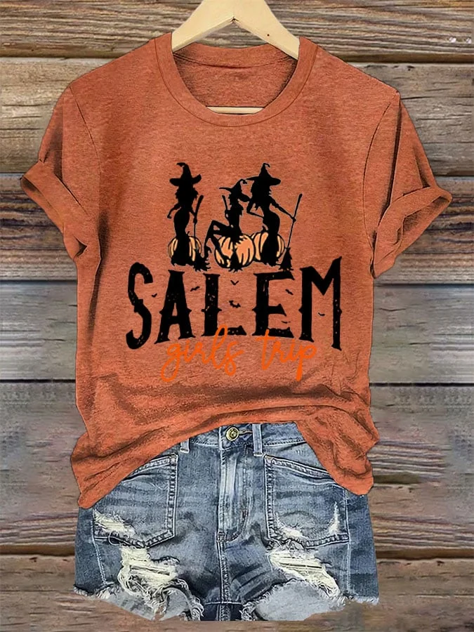 Women's Salem Girls Trip Printed T-Shirt 