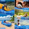 Inflatable recliner air sofa with sunshade