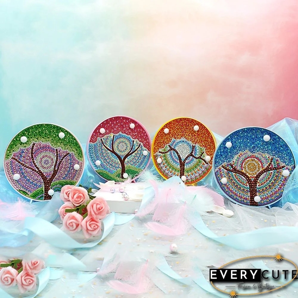 Multi-styles Christmas Halloween Mandala Animal DIY LED Full Drill Special Shaped Diamond Painting Modeling Lamp Table Decor Gift