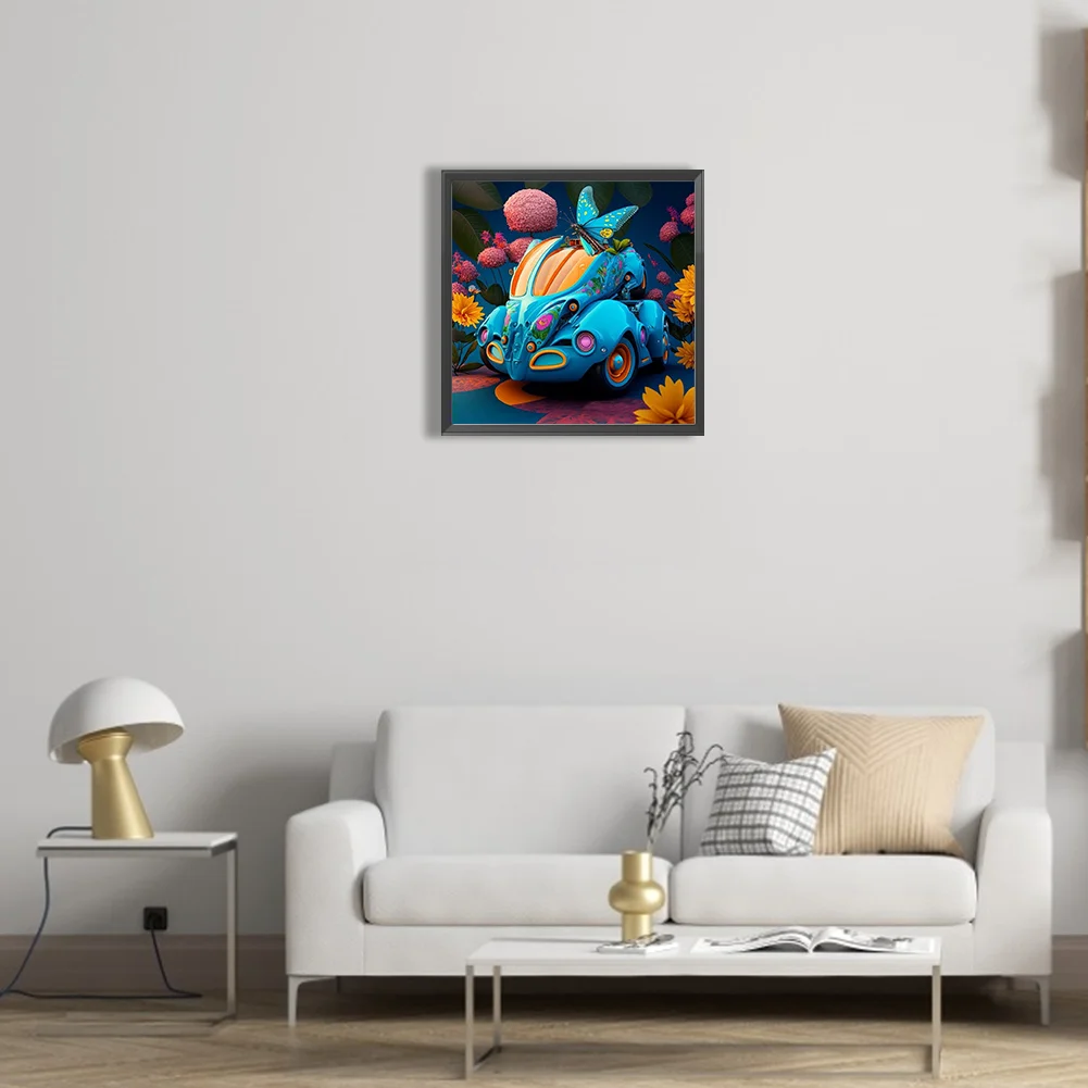 Full Round Diamond Painting 30*30cm - Cute Car