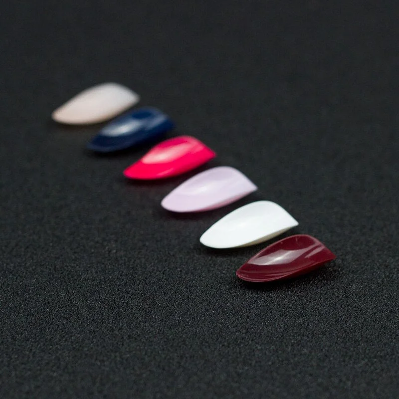 10 Sets Almond Shape False Nail Tips In Same Color 24 Pieces/Set 10 Sizes Press on Fake Nails DIY Manicure Finger Nail Tips-Nail Inspo