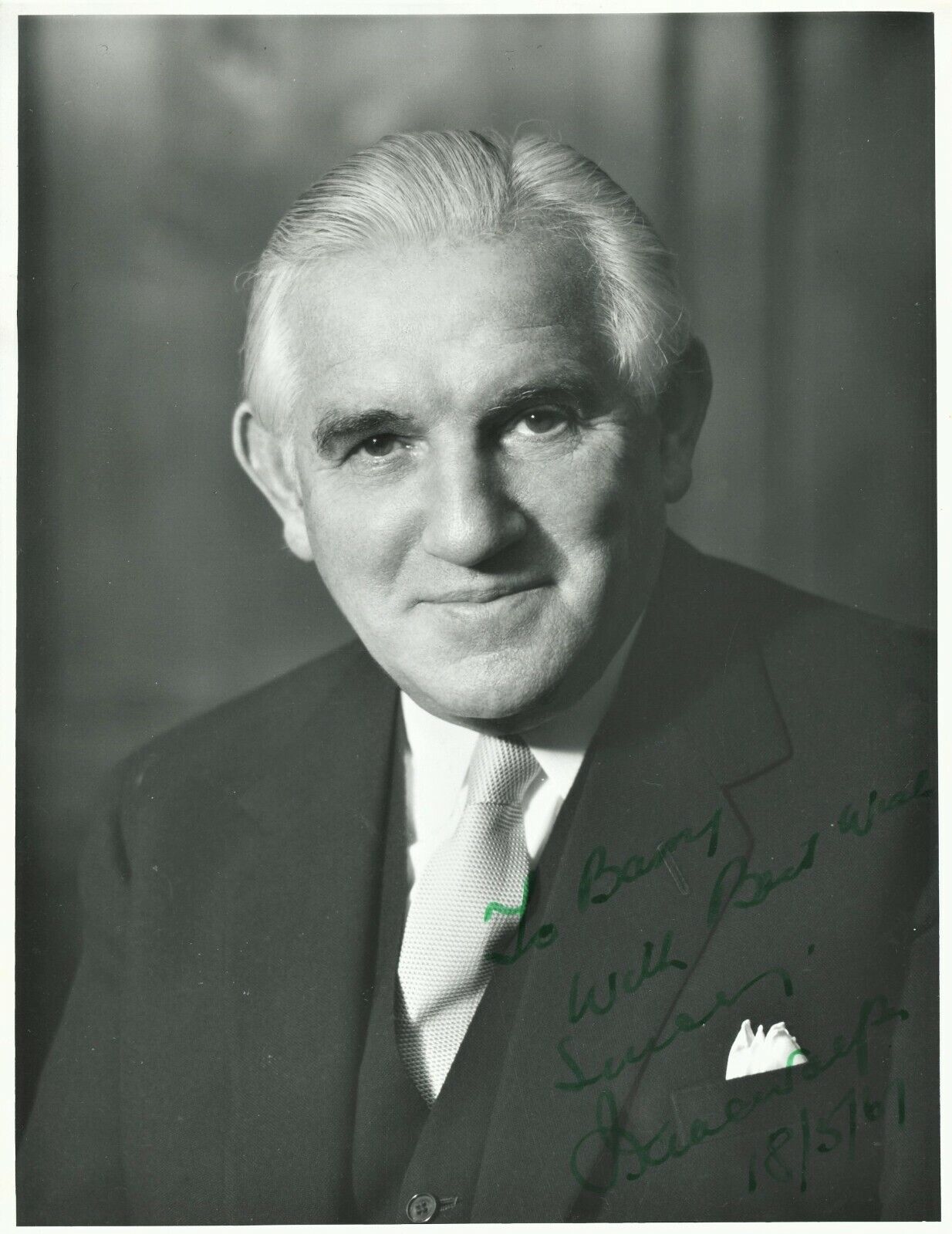 SIR ISAAC WOLFSON Signed Photo Poster painting