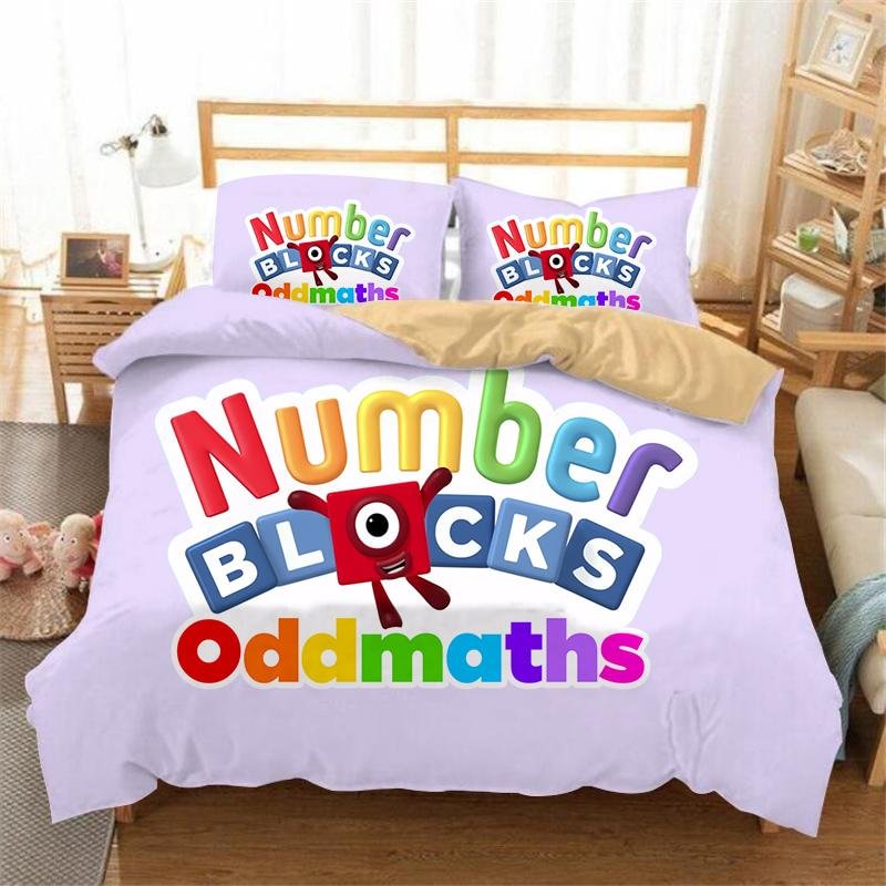 Numberblocks Bedding Set Bedroom Set Bed Sheet Quilt Cover Pillow Case