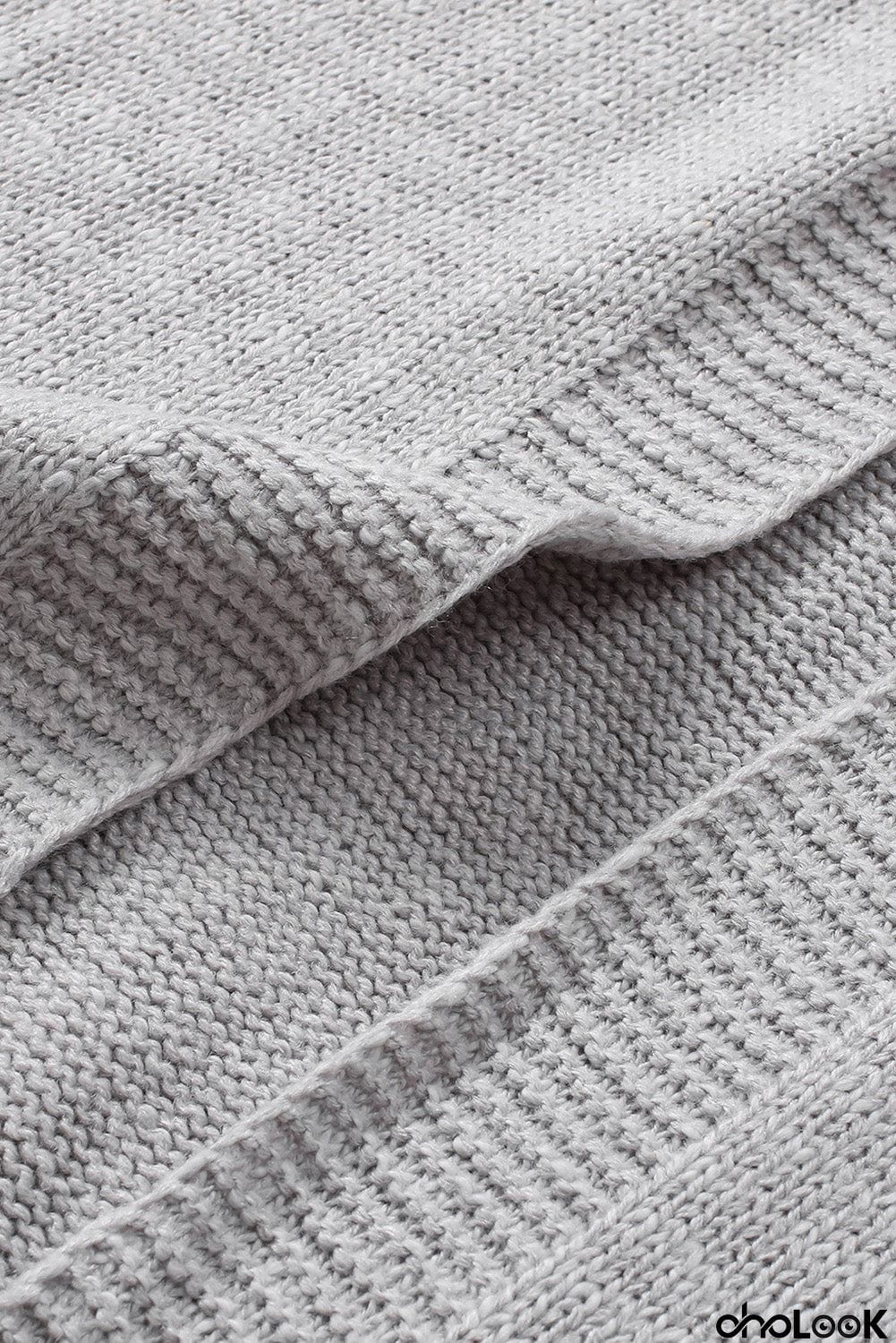 Basic Gray Vest Cardigan Sweater