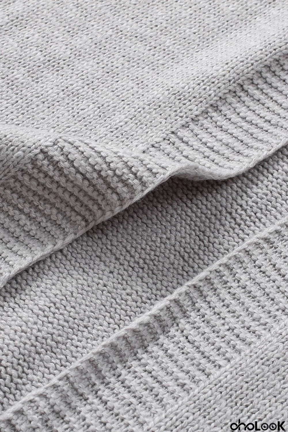 Basic Gray Vest Cardigan Sweater