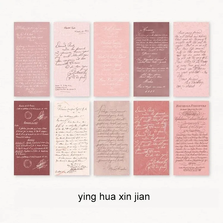 Journalsay 30 Sheets Gentle Monologue Series Vintage Text Letter Decor Material Paper