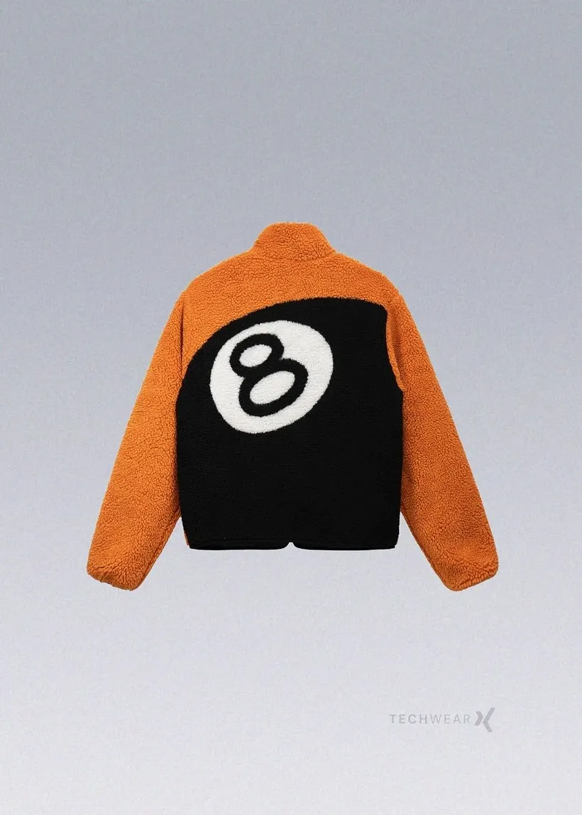 Stussy Fleece 8 Ball Sherpa Jacket