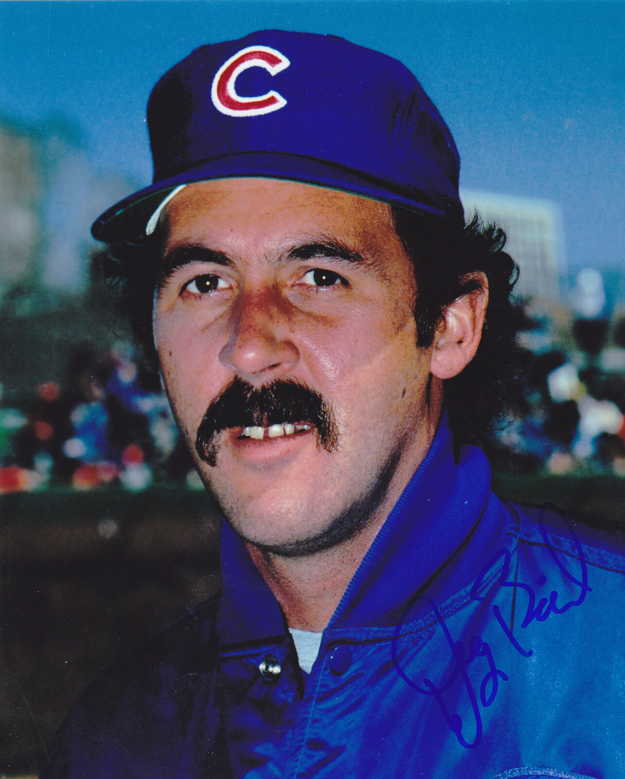 DOUG BIRD CHICAGO CUBS ACTION SIGNED 8x10