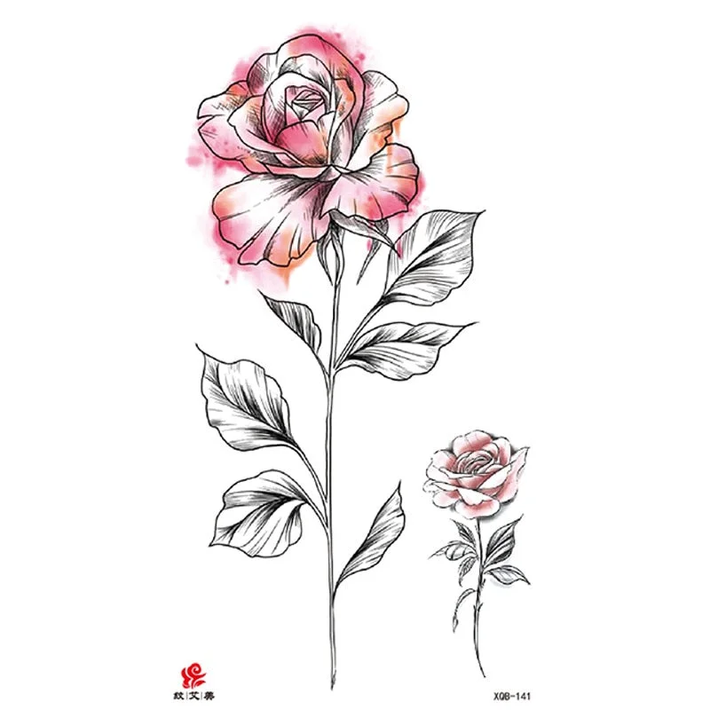 Animal Tiger dragonTemporary Tattoos Fox Wolf Eagle Fake Tatto Sticker Owl Flower Tatoo Body Armbands Men tatuajes temporales