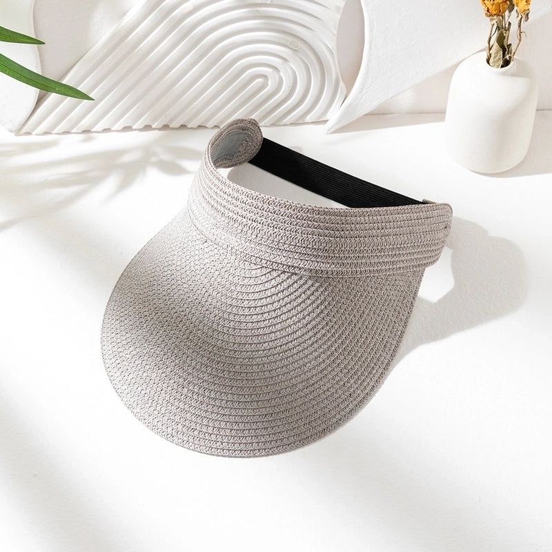 Women’s Basic Geometric Solid Color Straw Hat