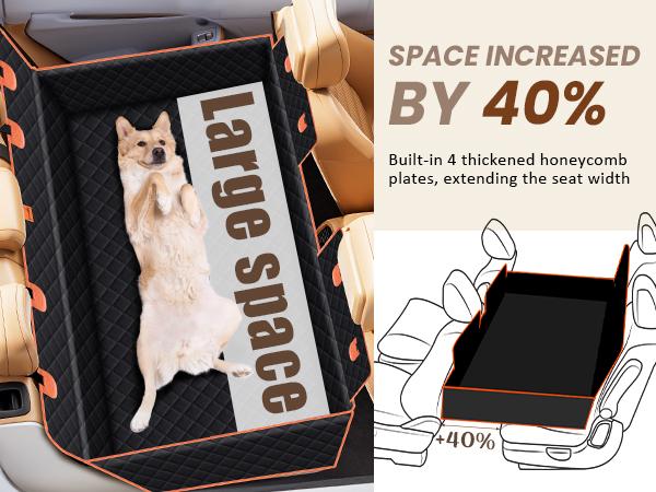 Product Introduction of 【TikTokShopBacktoSchool】Upgraded Back Seat Extender for Dogs with Impact Foam, Dog Car Seat Cover with Hard Bottom Holds 400lbs 3