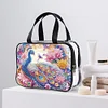 DIY Peacock Diamond Art Rhinestone Makeup Bag Transparent PVC Storage Pack Gift