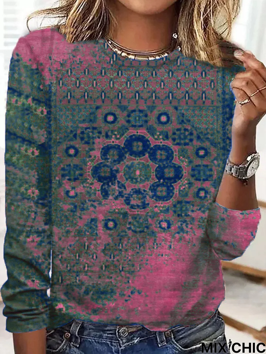 Jersey Casual Ethnic T-Shirt