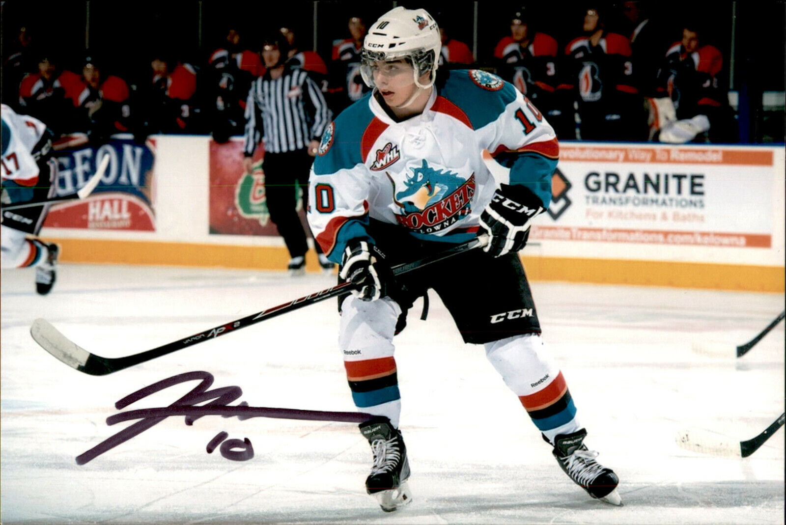 Nick Merkley SIGNED 4x6 Photo Poster painting KELOWNA ROCKETS / SAN JOSE SHARKS #3