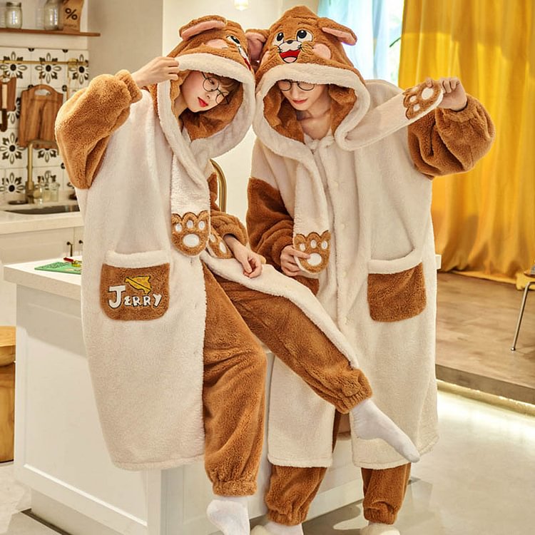 Girlfriend Boyfriend Cute Animal Home Plush Pajamas - Modakawa Modakawa