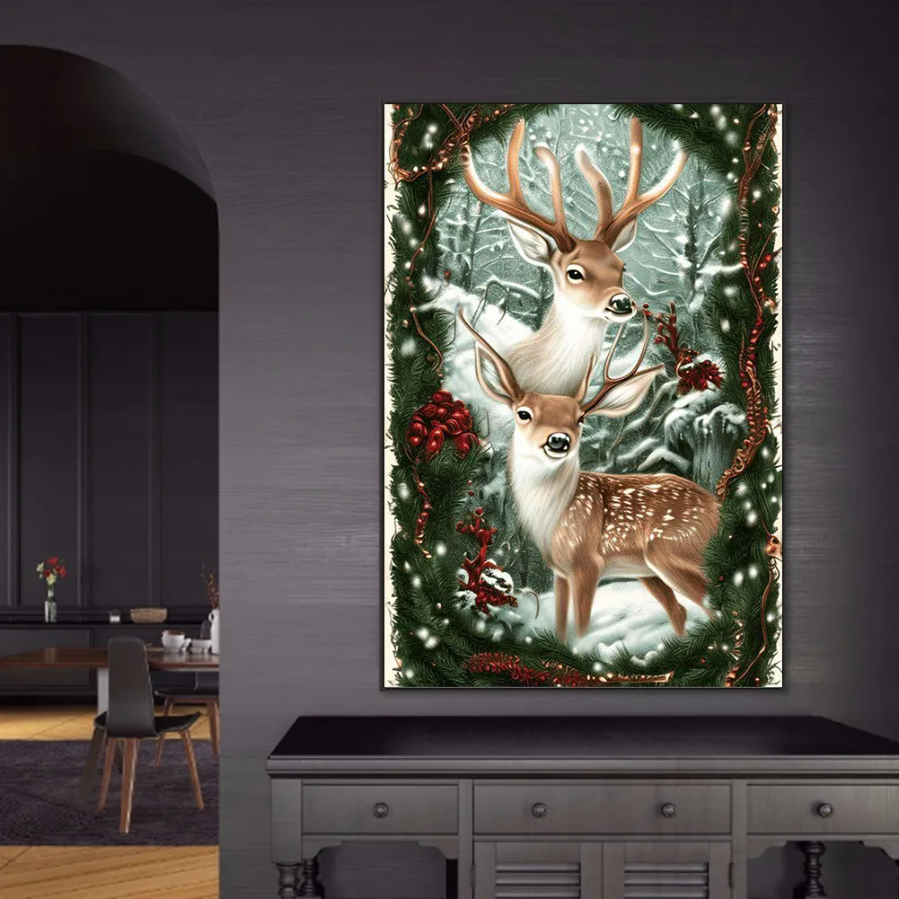 Diamond Painting - Full Round Drill - Snow Elk(Canvas|50*70cm)