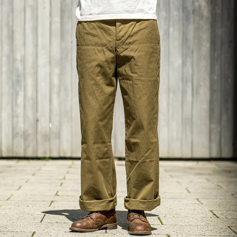1940s Railroad Workers' Cotton Chino Work Pants