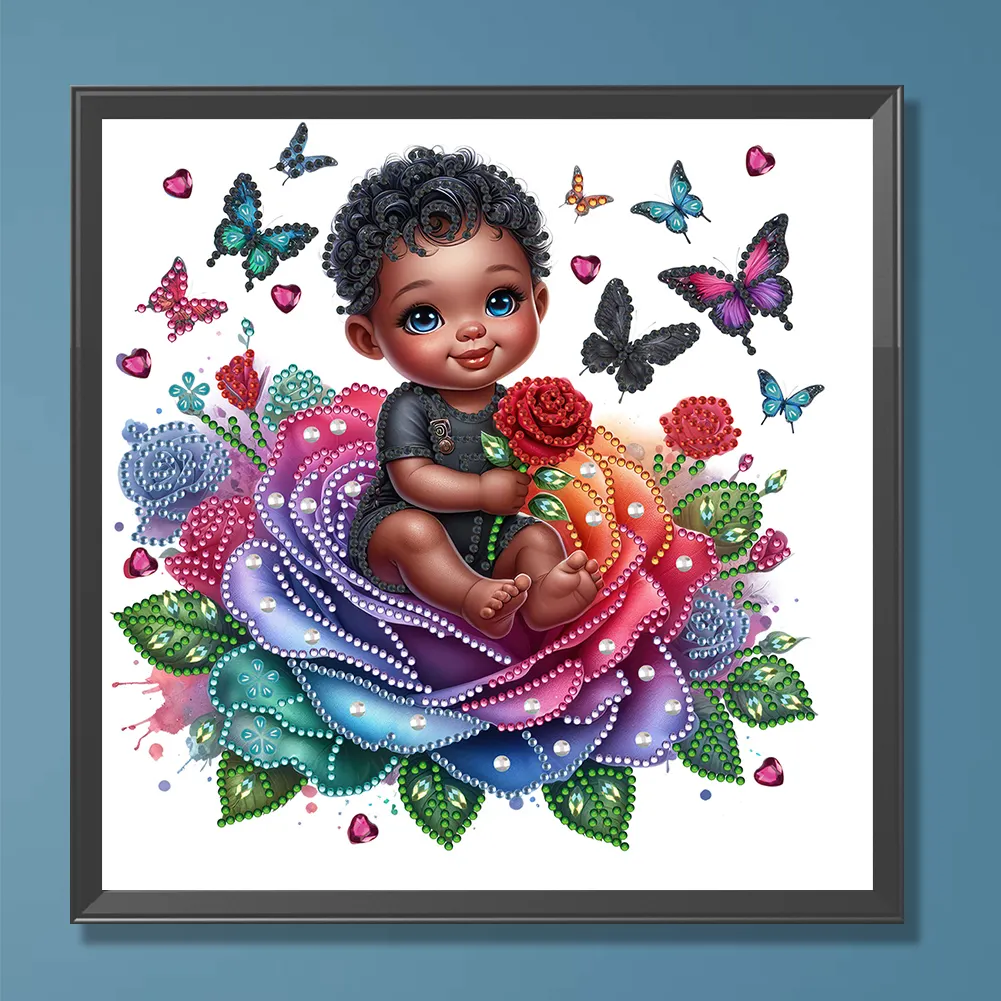 Diamond Painting - Partial Special Shaped Drill - Rose Child(Canvas|30*30cm)