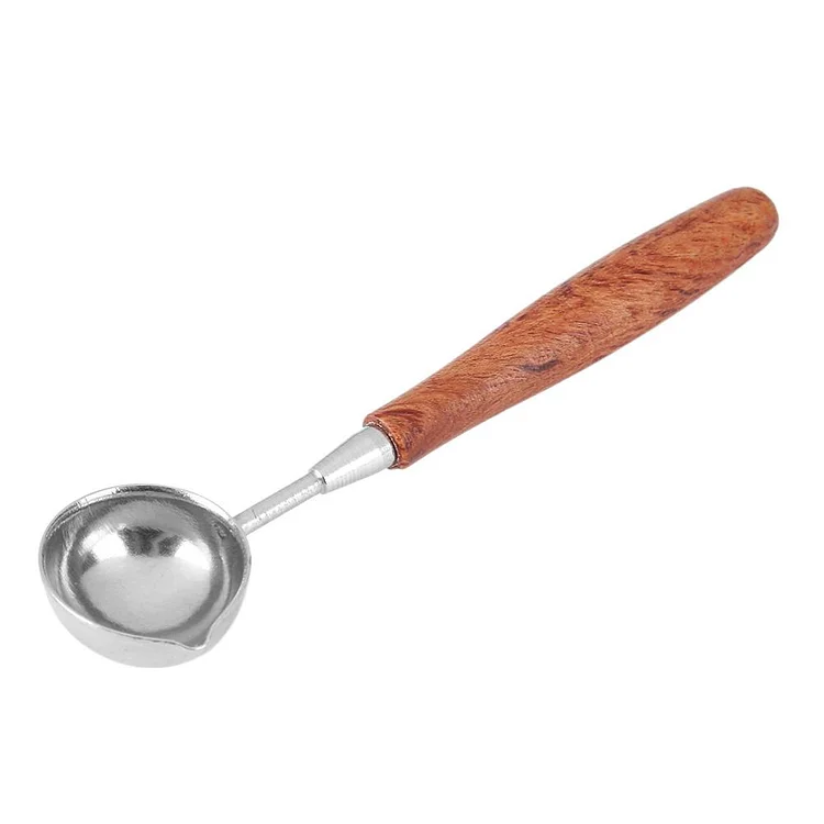 Vintage Anti-Hot Sealing Wax Spoon Wood Handle Retro Wax Stamping Spoons