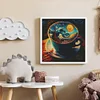 (Counted/Stamped) 11CT Van Gogh In Teacup - Cross Stitch 50*50cm/19.69*19.69in