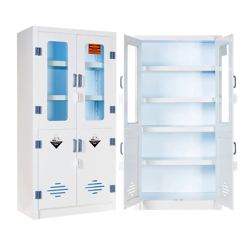 RFID Laboratory Equipment PP RFID Chemical Storage Cabinet Reagent RFID Medicine Acid Storage Cabinet With Shelves