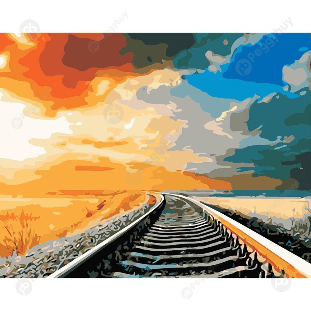 

40*50CM Paint By Numbers-Sky Railway, 501 Original