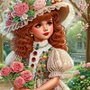 Diamond Painting-DIY Crystal Rhinestone Garden Girl