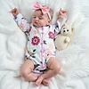 20" Super Cute Handmade Lifelike Brown Hair Silicone Vinyl Reborn Girl Juppa - RBBI-Myrebornbabydoll&reg; Myrebornbabydoll&reg;