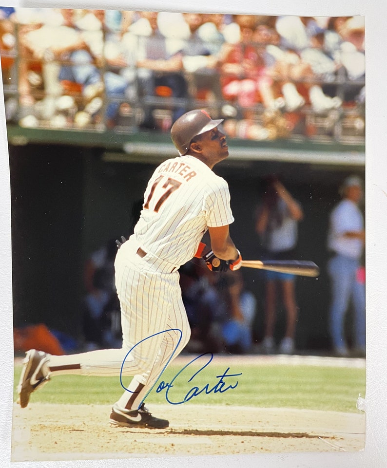 Joe Carter Signed Autographed Glossy 8x10 Photo Poster painting San Diego Padres - COA Matching Holograms