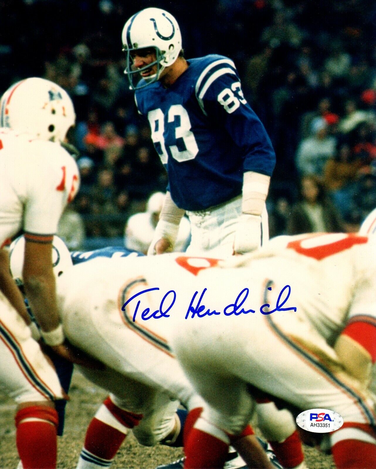 Ted Hendricks autographed signed 8x10 Photo Poster painting NFL Baltimore Colts PSA COA