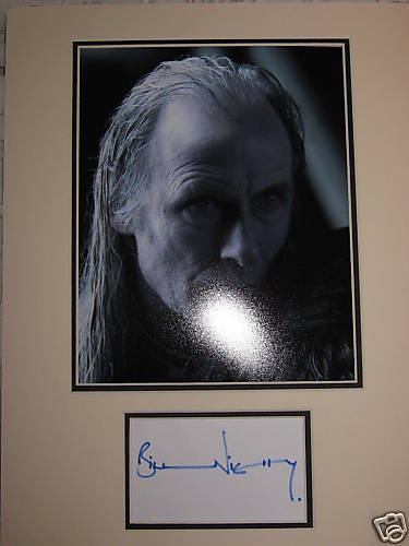 BILL NIGHY - AWESOME SIGNED COLOUR Photo Poster painting DISPLAY