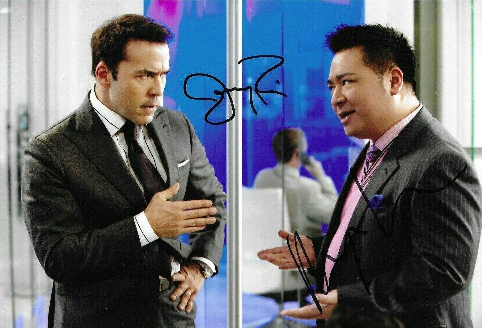 Jeremy Piven / Rex Lee Autographed Signed 8x10 Photo Poster painting ( Entourage ) REPRINT