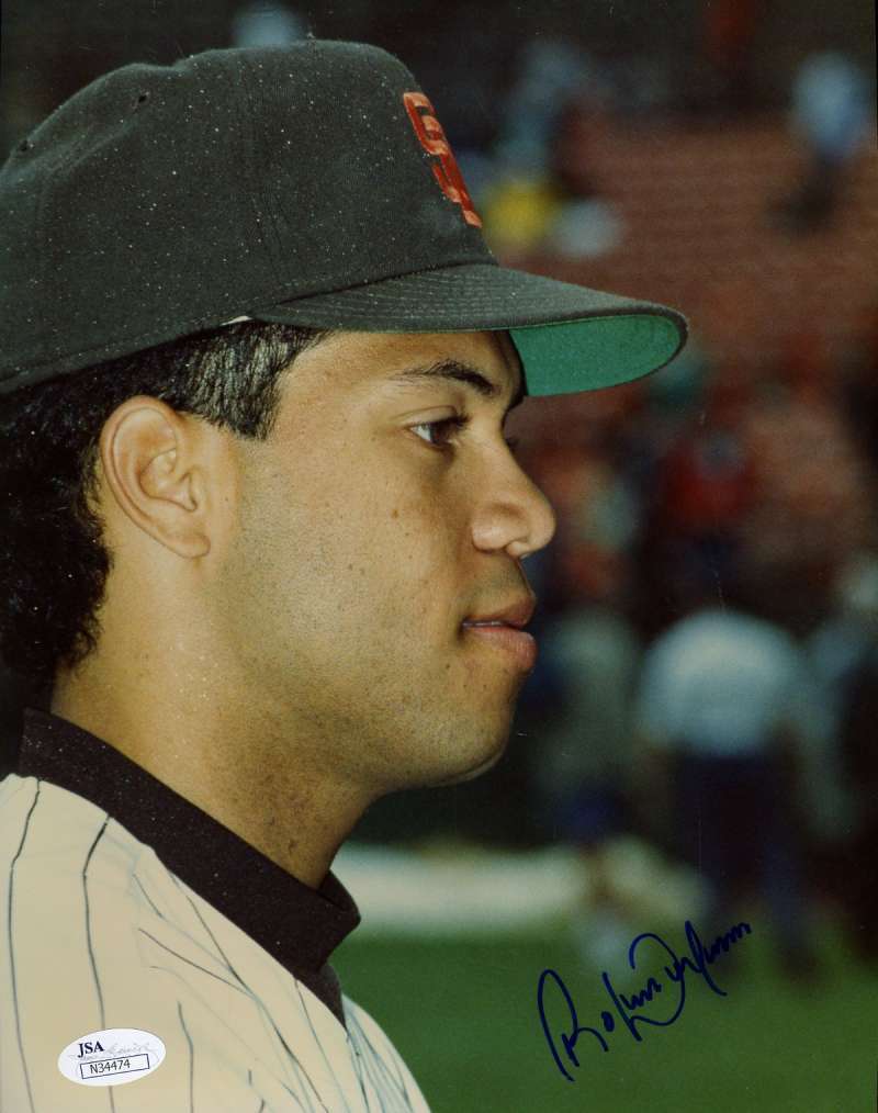 Roberto Alomar Jsa Cert 1/1 Original Image 8x10 Photo Poster painting Authentic Autograph