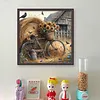 Sunflower Bike-11CT Stamped Cross Stitch 45*45cm/17.72*17.72in tapestrymarket