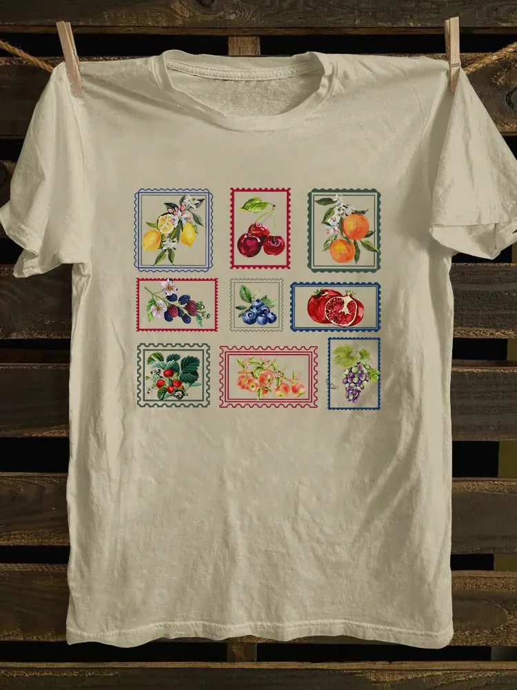 Summer Fruit Stamp T-shirt