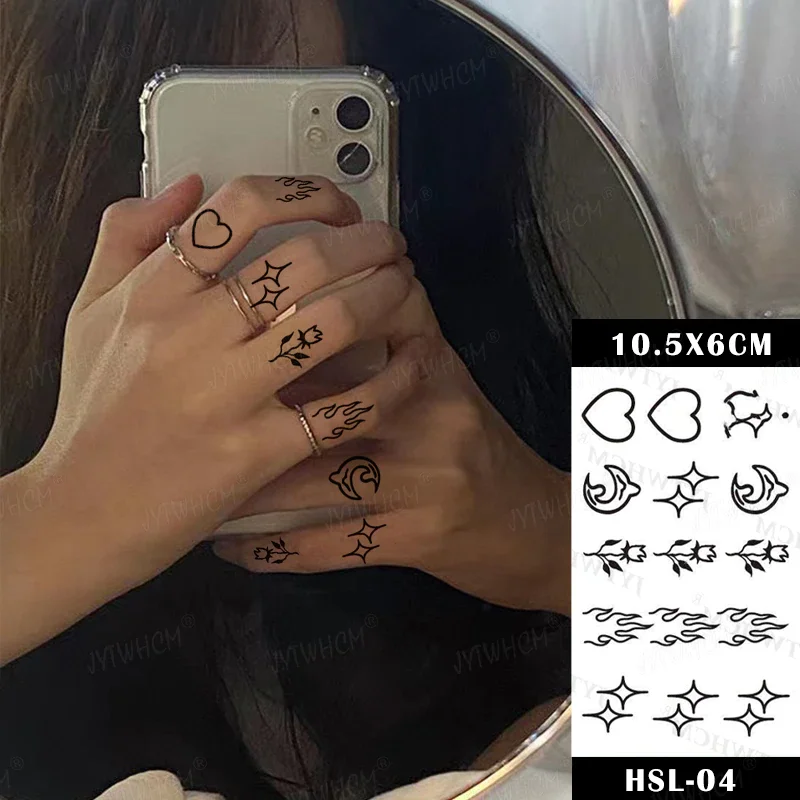 Sdrawing Butterfly Tattoo Women Sexy Waterproof Temporary Tattoo Heart Flame False Tattoo Arm Shoulder Neck Tattoo Women And Men