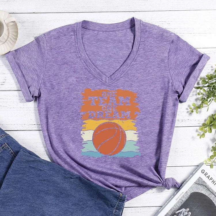 basketball V-neck T Shirt