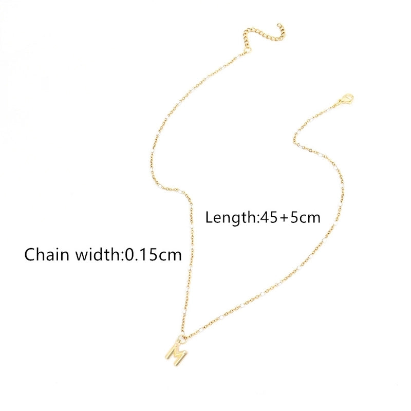 Elegant Minimalist Classic Style Letter 201 Stainless Steel 304 Stainless Steel Pendant Necklace