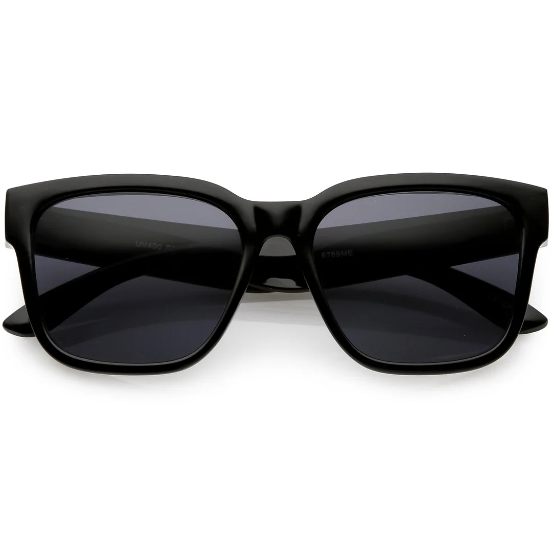 Classic Horn Rimmed glasses Wide Arms Neutral Colored Square Lens 55mm