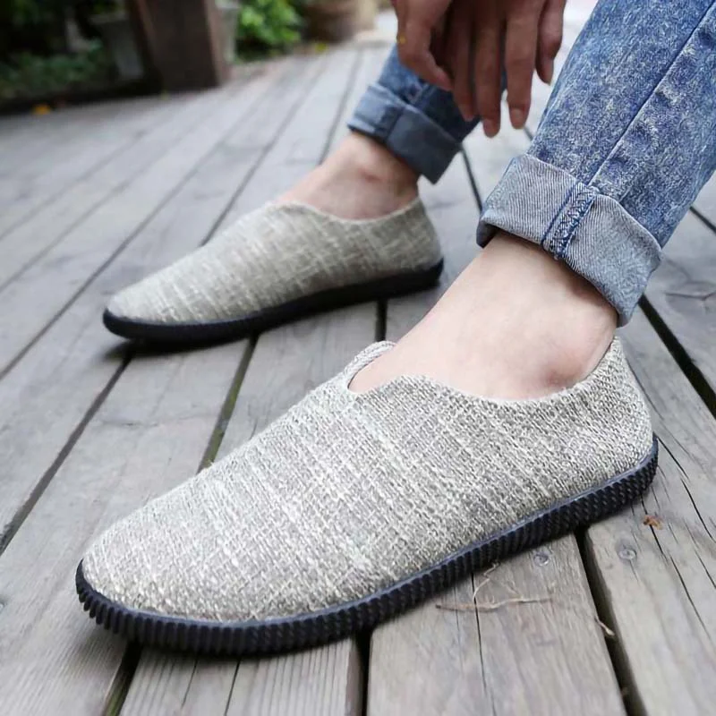 Letclo™ 2022 Casual Flat Linen Men's Shoes letclo Letclo