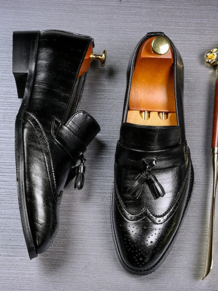 YRZL Leather Shoes Men Fashion Mens Shoes Black Patent Leather Slip On Moccasins Luxury Flats Men Wedding Men Shoes Leather