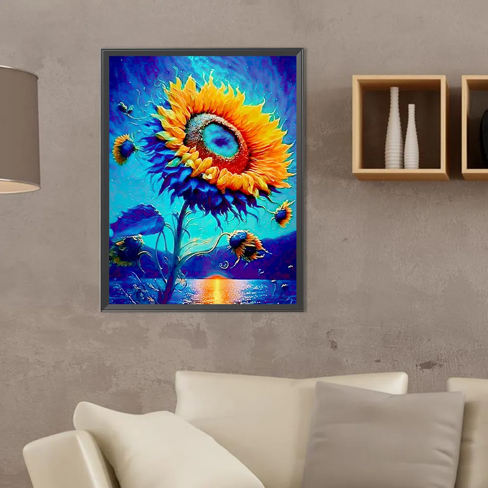 Full Round Diamond Painting 30*40cm - Swaying Sunflowers