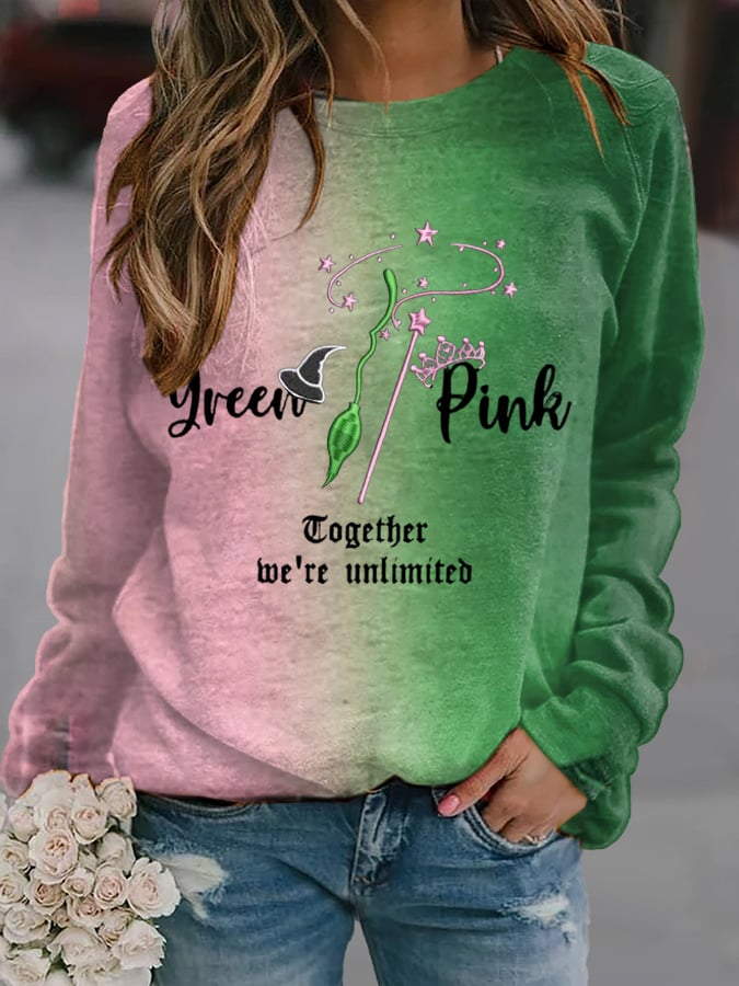 Women's Wicked Good Witch Printed Casual Sweatshirt