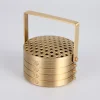 Pure Brass Mini Cage Drawer Made of Hand-drawn Glaze Sealing Process