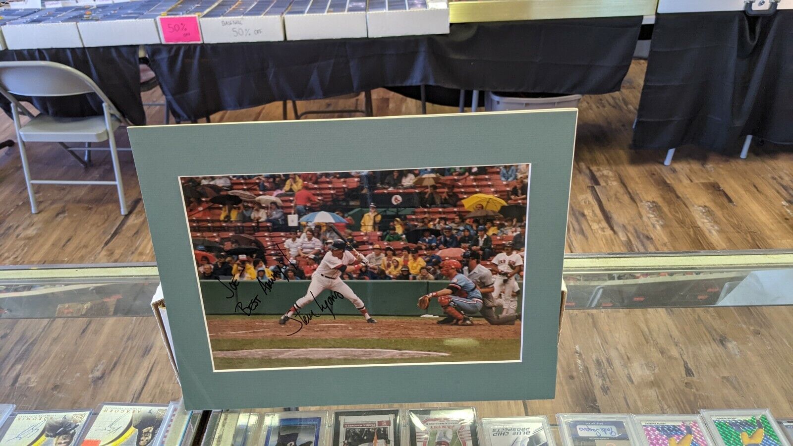 Steve Lyons Red Sox Signed 8x10 Personal Photo Poster painting Matted W/Our COA READ To Joe