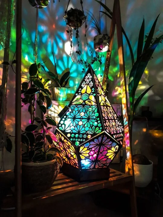 Bohemian Light - Gifts For Her- Bohemian Decor - Home Decor- Wooden Lamp - Gifts For Him