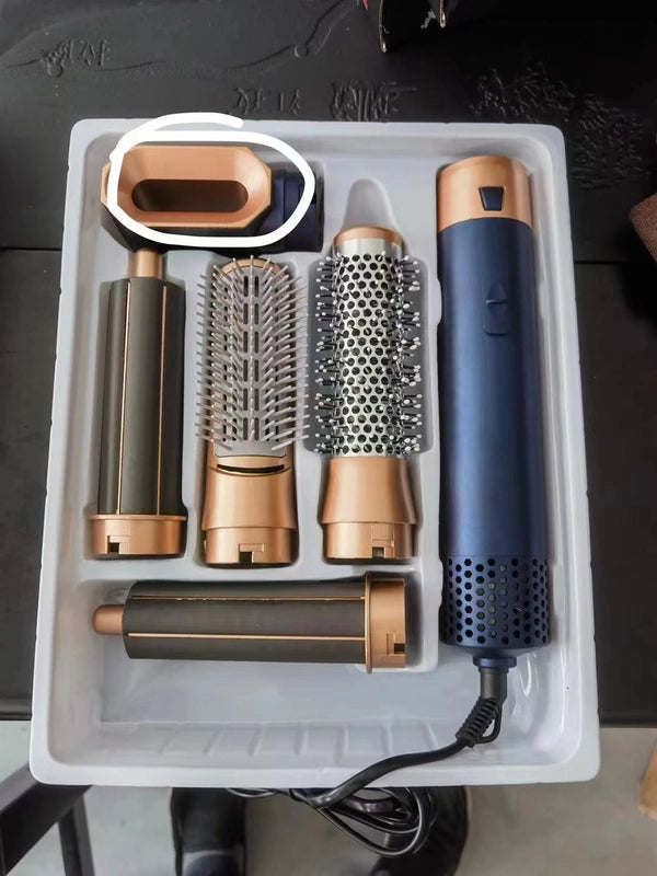 Five-in-one Curling Iron Hair Comb Multifunctional Straight Roll Dual-purpose Hot Air Comb Automatic Curling Iron Manufacturers